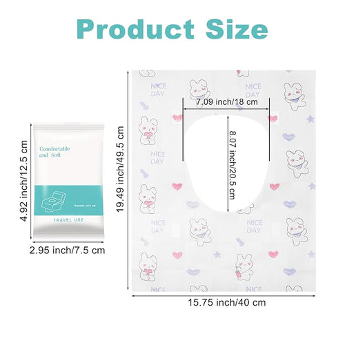 50 Packs Toddler Toilet Seat Covers Disposable, Disposable Toilet Seat Covers - Image 2