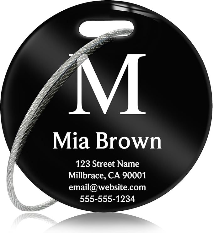 Customized Stainless Steel Luggage Tags: Personalize Your Suitcases, and Bags by Kcule