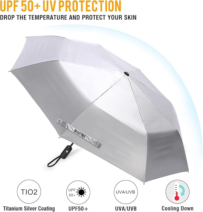 G4Free UPF 50+ UV Protection Large Travel Umbrella 42/46 Inch Auto Open Close - Image 8