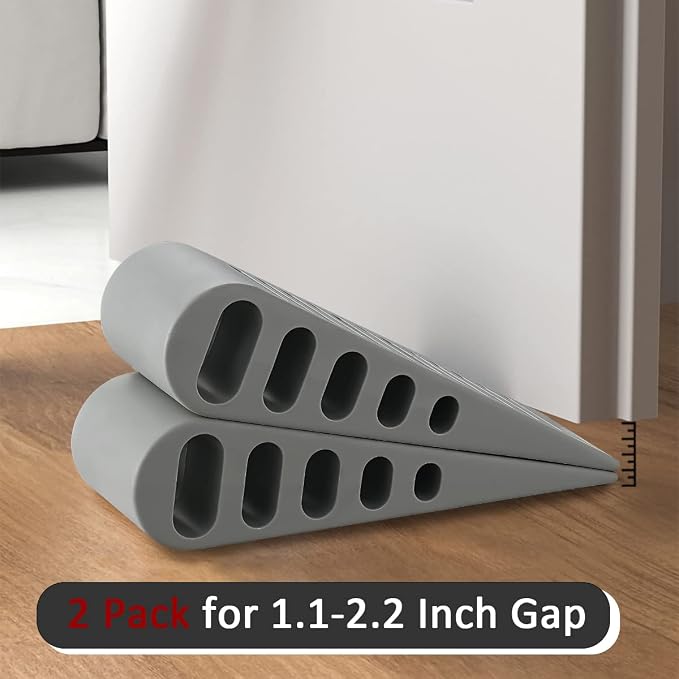 JQK Rubber Door Stopper Wedge, Wooden Floor, DSB61-GY-P3 - Image 7