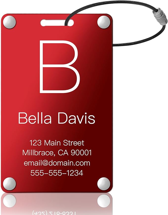 Personalized Luggage Tags: Custom Metal Luggage Tags by Kcule