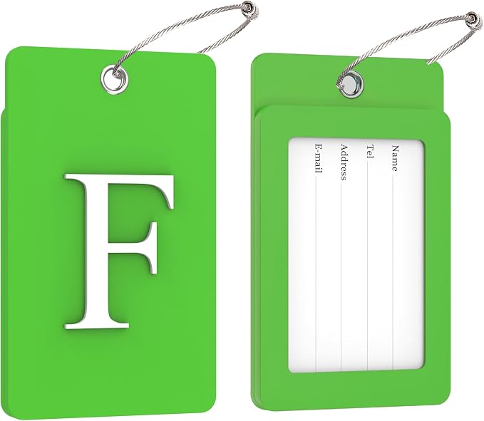 Gostwo 2 Pack Luggage Tags for Suitcases, 26 Initial Letter Travel Luggage - Image 2
