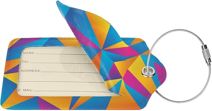 2PC Colorful Abstract Luggage Tags - Image 2