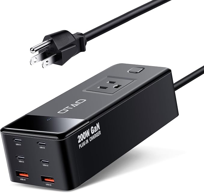 200W Power Station, 7-in-1 GaN Fasting Charging Station USB C Charger Power by OTAO