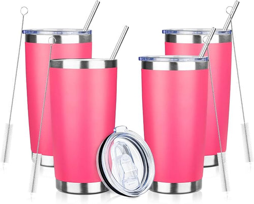 20oz Tumbler with Straw and Brush, Stainless Steel Vacuum Insulated tumbler by Unknown