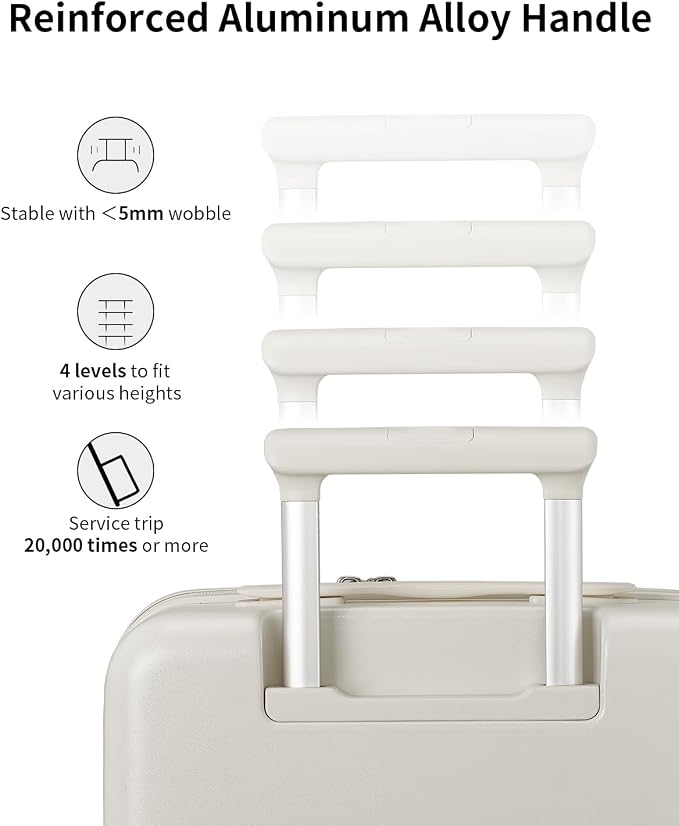 aji Expandable Top Open 26 Inch Checked Luggage - Image 7