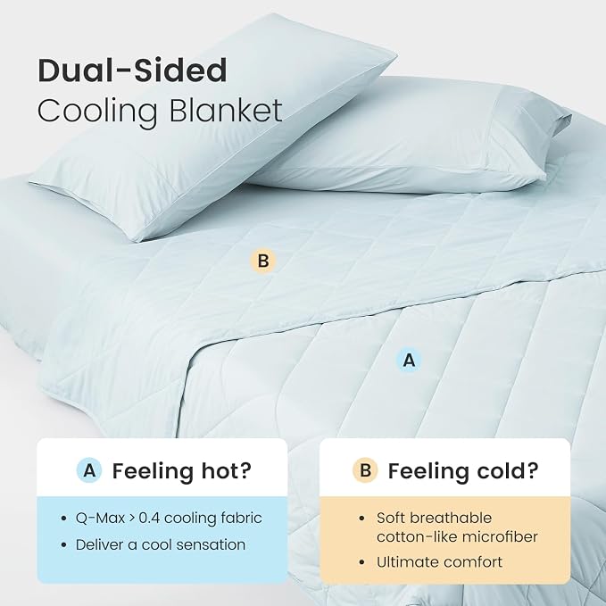 Cozy Bliss Cooling Blanket for Hot Sleepers, Q-Max 0.4 Cooling Comfort Queen - Image 2