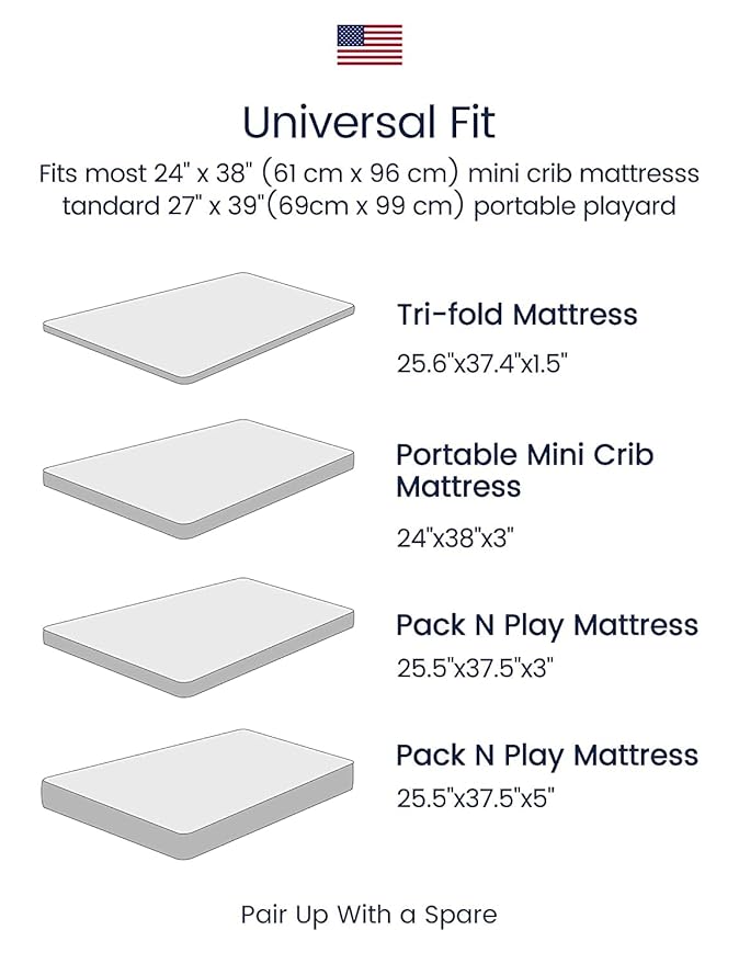 Graco Pack and Play Sheets Fitted, TotAha Buttery Soft Mini Crib Sheets Girl - Image 4