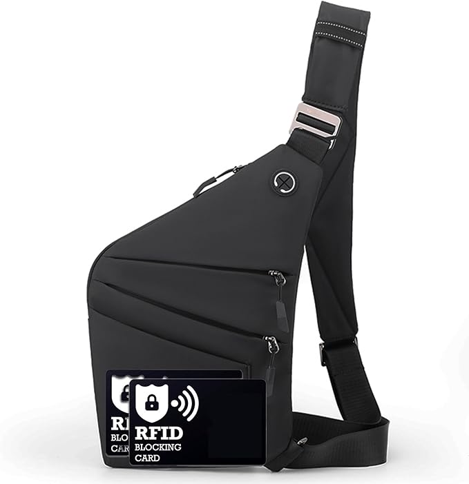 Anti Theft Crossbody Bags for Women Men, Slim Sling Bags by Ibalulu