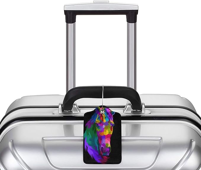 Colorful Rainbow Horse Luggage Tag - Image 5