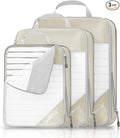 Compression Packing Cubes 3 Set, Compressible Space-Saving Packing Cubes by NICOSHOW
