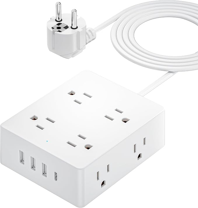 European Travel Plug Adapter, Olcorife US to Europe Type E/F Plug Adapter by olcorife