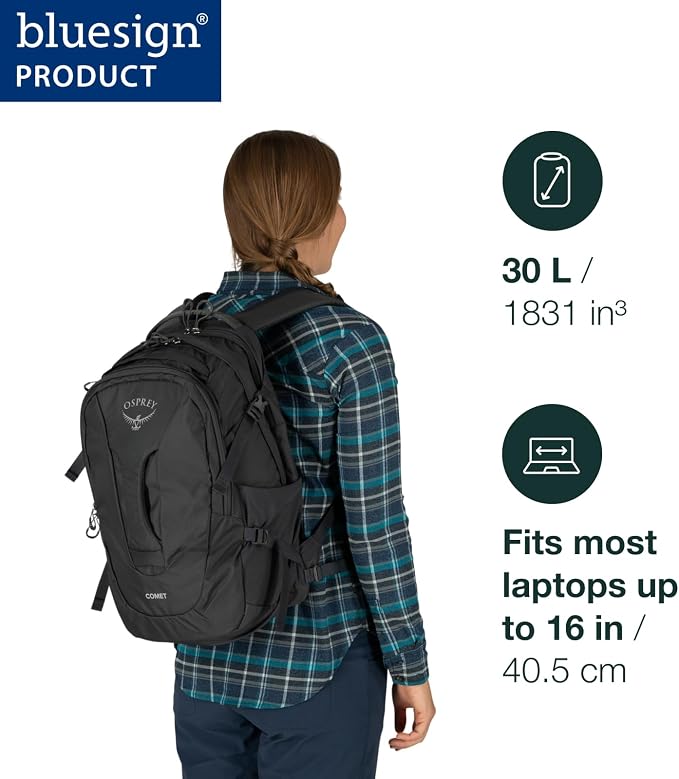 Osprey Comet Laptop Backpack, Alpaca Tan/Latte Brown Heather - Image 2