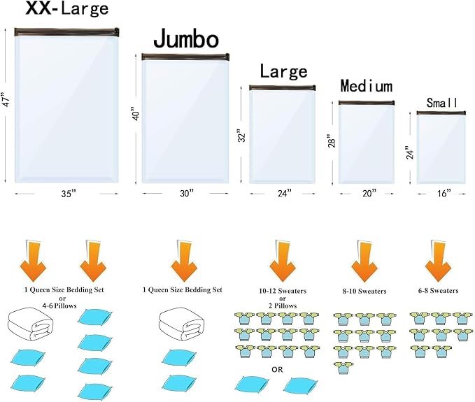 10 Jumbo Vacuum Storage Bags - Image 3