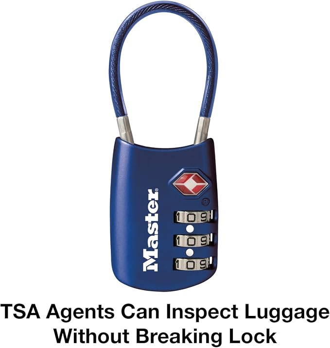 Master Lock Blue Set Your Own Combination TSA Approved Luggage Lock, Travel - Image 2