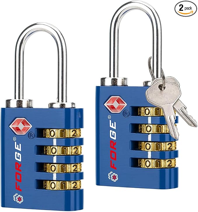 Forge Dual-Opening: Key or Combination Access Lock, TSA Approved Locks by Forge