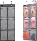 2 Pack Minimalist Black Over The Door Hanging Closet Shoe Holder Organizer by ANZORG