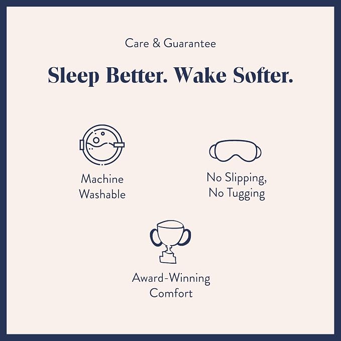 Brooklinen Silk Eye Mask for Sleeping – Ivory, 100% Mulberry Silk Sleep Mask - Image 4