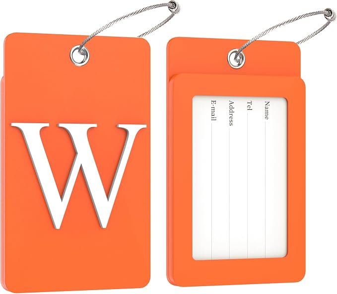 Gostwo 2 Pack Luggage Tags for Suitcases, 26 Initial Letter Travel Luggage - Image 2
