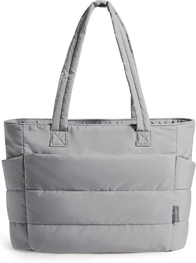 BAGSMART Tote Bag for Women, Lightweight Puffy Tote Bag by BAGSMART
