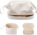 Gifts for College Girls-Initial Makeup Bag, Personalized Double Layer Cosmetic by Vogewood
