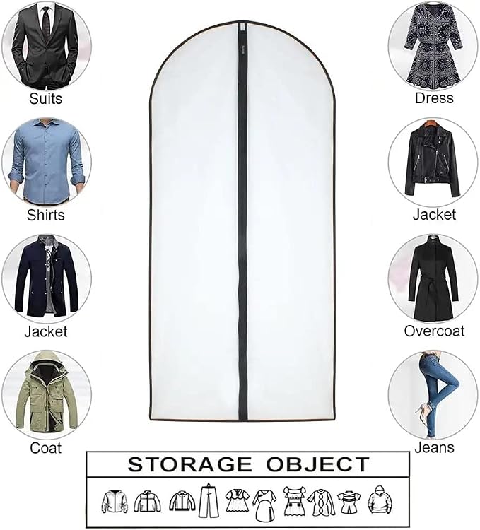 Dress Bags for Hanging Clothes12 PCS Transparent Waterproof Dustproof Bags for - Image 9