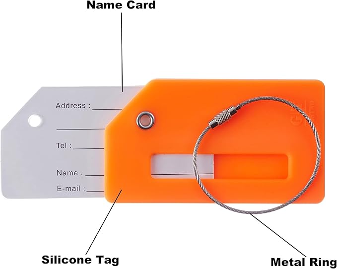 8 Pcs Luggage Tags for Suitcases, 26 Initial Letter Travel Luggage Baggage - Image 3