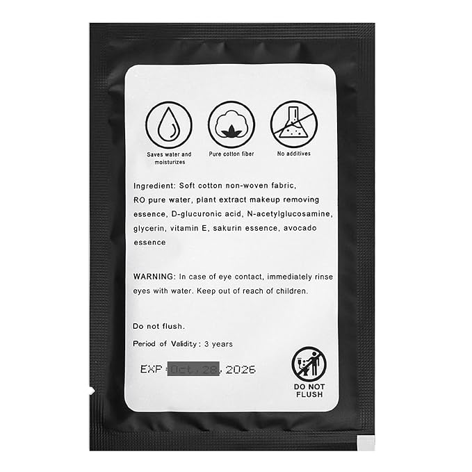 50 pcs Makeup Remover Wipes Bulk Individually Wrapped Makeup Wipes Single - Image 8