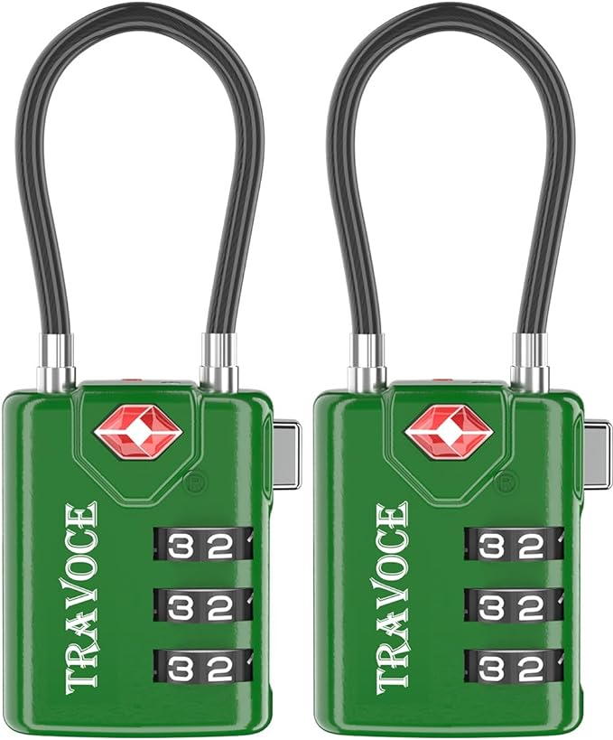 TSA Approved Luggage Locks, Travel Locks Which Also Work Great as Gym Locks by TRAVOCE