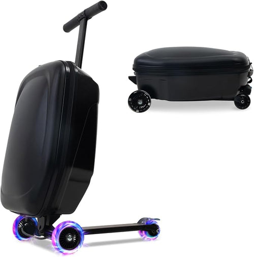20" Scooter Suitcase for Kids, 2-in-1 Ride On Luggage by GHSY