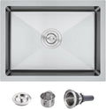 POPFLY 23 Inch Undermount Kitchen Sink, Single Bowl 18 Gauge 304 Stainless by POPFLY