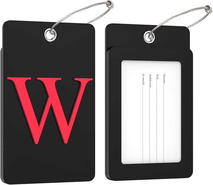 Gostwo 2 Pack Luggage Tags for Suitcases, 26 Initial Letter Travel Luggage - Image 2