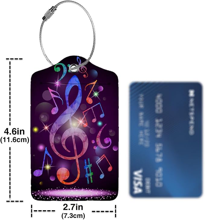 Colorful Musical Notes Luggage Tags - Image 4
