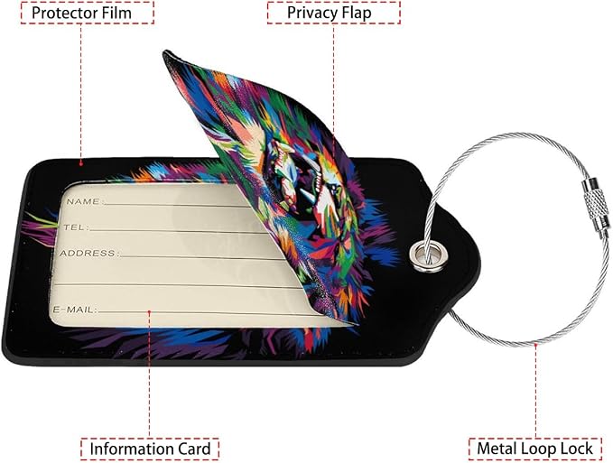 Colorful Lion's Roar Luggage Tags - Image 2