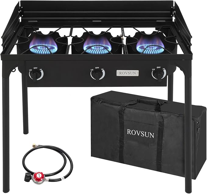 ROVSUN 2/3 Burner Outdoor Propane Gas Stove High Pressure Stand Cooker by ROVSUN