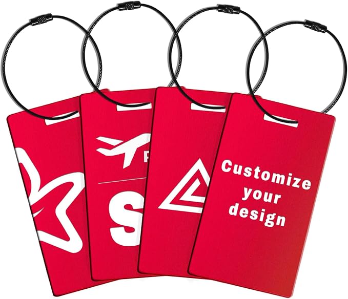 4PCS Personalized Luggage Tags for Travel Durable Aluminium Luggage Tags for by comfortez