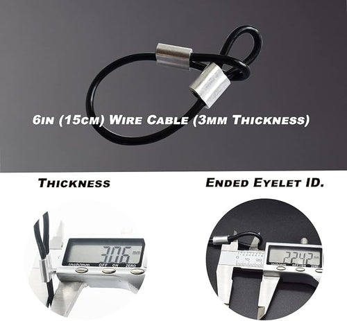 20 pcs 6 inch 3mm Thickness Stainless Steel Wire Cable - Image 2