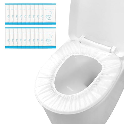 20 Pack Disposable Toilet Seat Cover Waterproof Non-Woven Fabric, Disposable by Krijuess