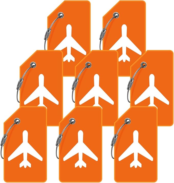 8pack Luggage Tags for Suitcases by M-sorflly