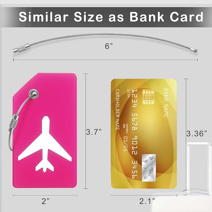 8pack Luggage Tags for Suitcases - Image 2