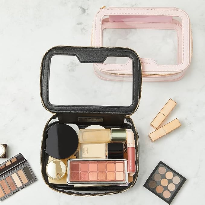 ROWNYEON Clear Makeup Case Toiletry Bag Multipurpose Travel Makeup Train Case - Image 2