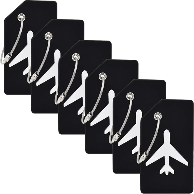6 Pack Silicone Luggage Tag for Suitcases by MODENGKONGJIAN