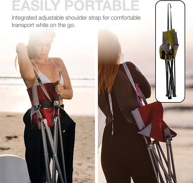 Travel Chair Ultimate Slacker, Quick Folding Tripod Stool - Image 6