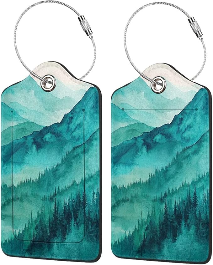 Fun Luggage Tags for Suitcases Leather Name Tag for Luggage Cute Travel Baggage by DONGPANCHN