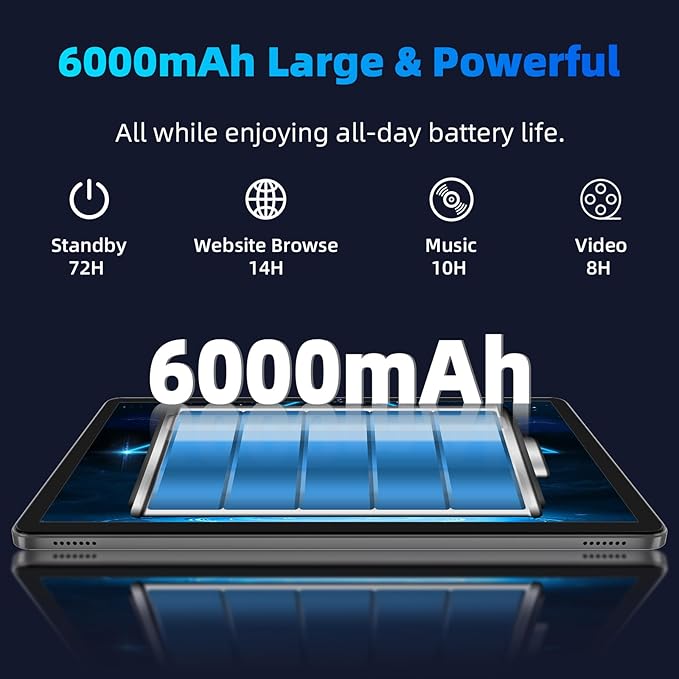 Android 14 Tablet, 10 inch Tablets, Octa Core Processor, 10GB+64GB+512GB - Image 3