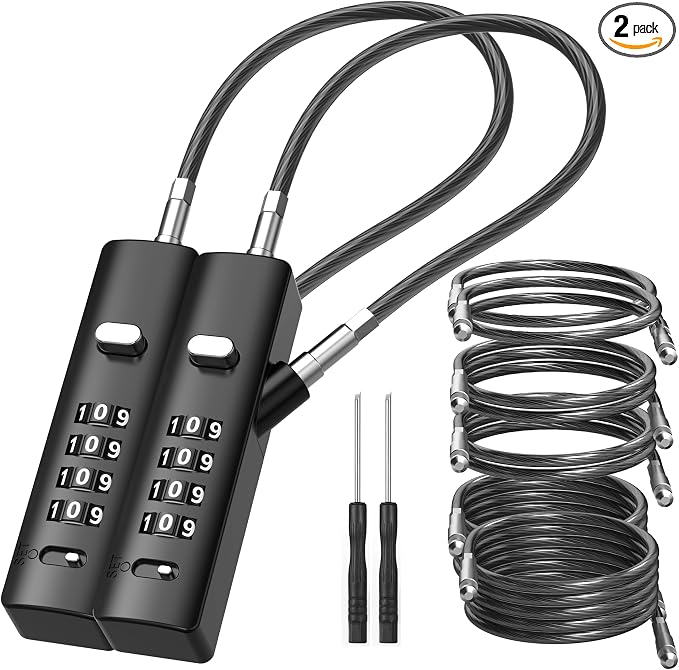 4-Digit Combination Cable Luggage Lock by I-EASYDWW