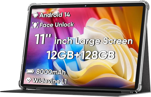 2025 Upgraded Android 14 Tablet, 11inch Tablet PC, Support Face Unlock by COLORROOMKidsTablets