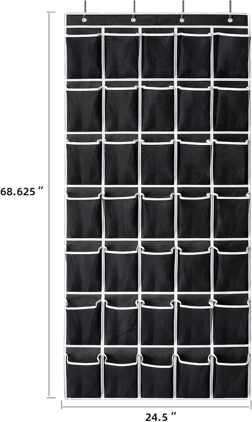 35 Pockets Over the Door Shoe Organizer, Hanging Shoe Organizer - Image 2