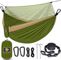Camping Hammock with Net, Travel Portable Lightweight Hammocks with Tree Straps by QEVOOON
