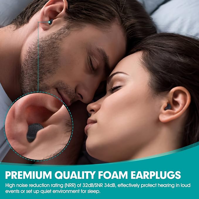 100 Pairs Earplugs for Noise Cancelling Individual Bagged Foam EarPlugs for - Image 2